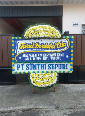 Papan Bunga Duka di Rambah Samo